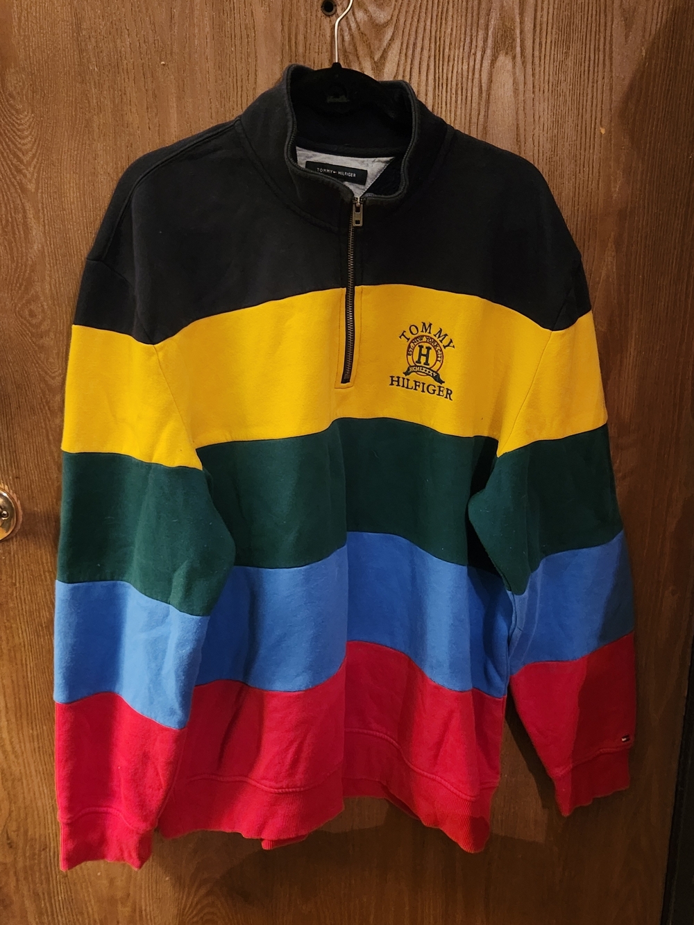 Tommy Hilfiger Men's Multicolor Half-Zip Rugby Sweater